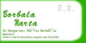 borbala marta business card